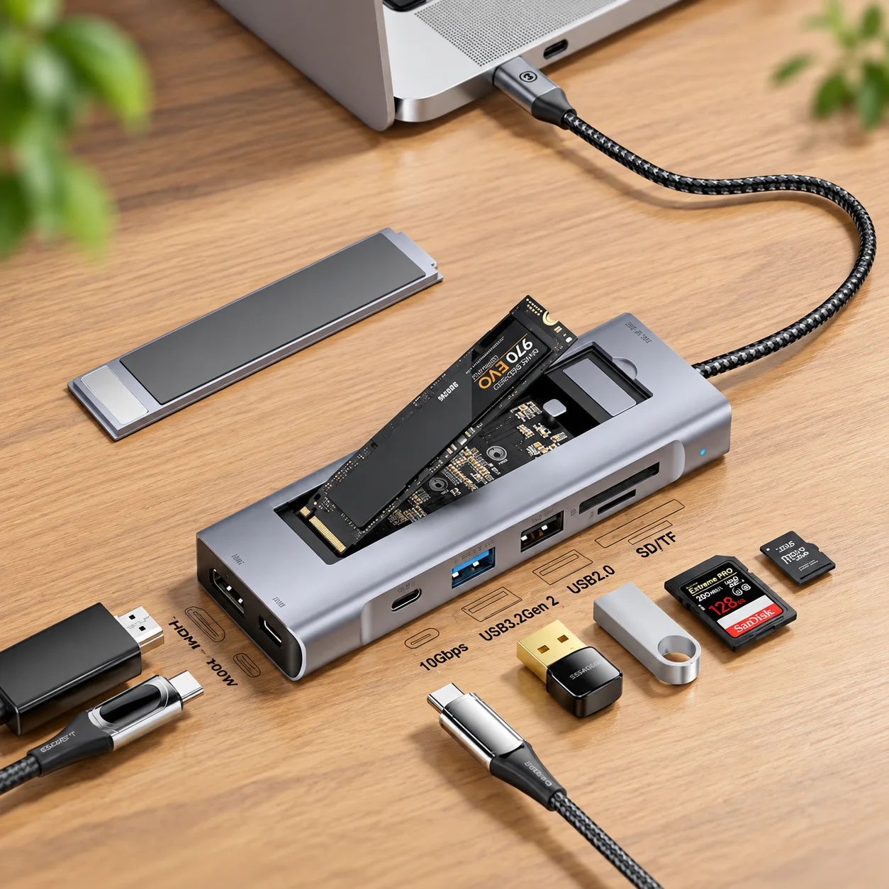 Essager HUB 8 EN 1 con Case SSD M.2 · imagen 3