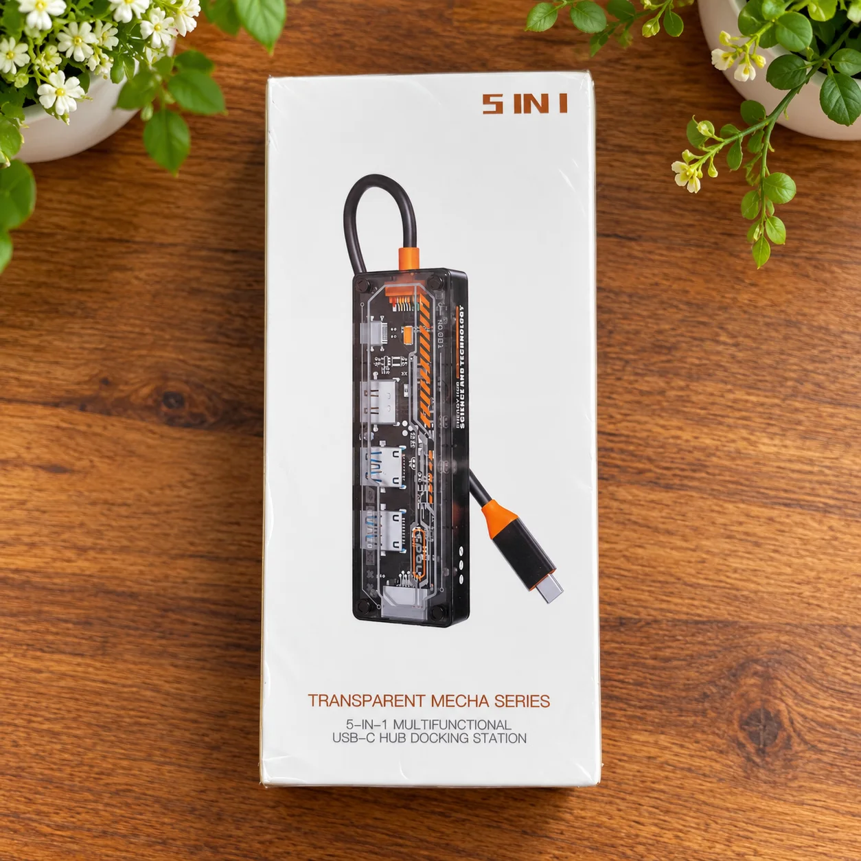 Adaptador HDMI transparente 5 en 1