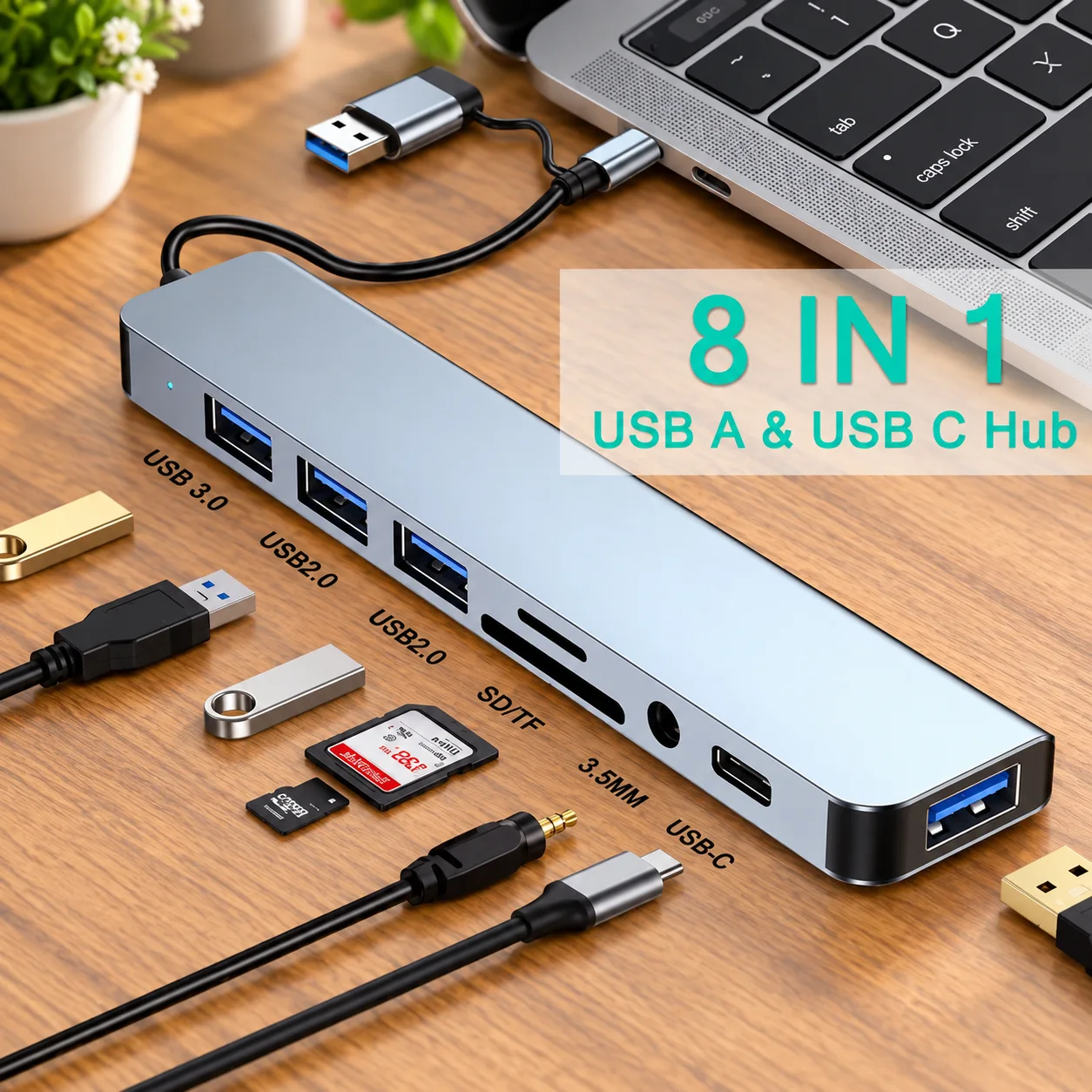 Hub 8 en 1 USB de 3,0 · imagen 2