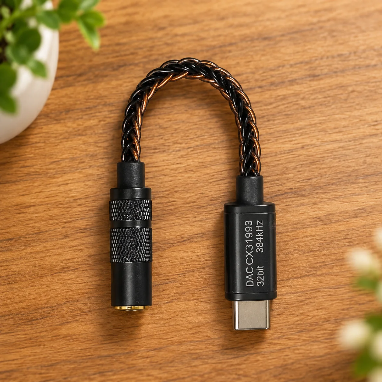 Dac para auricular auxiliar a tipo C